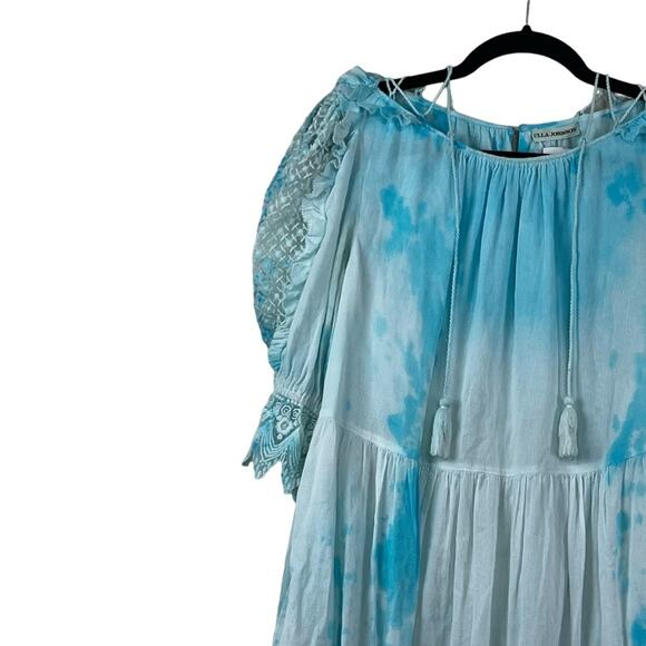 Ulla Johnson Cloud Blue & White Mini Dress Size 4 - Picture 4 of 6